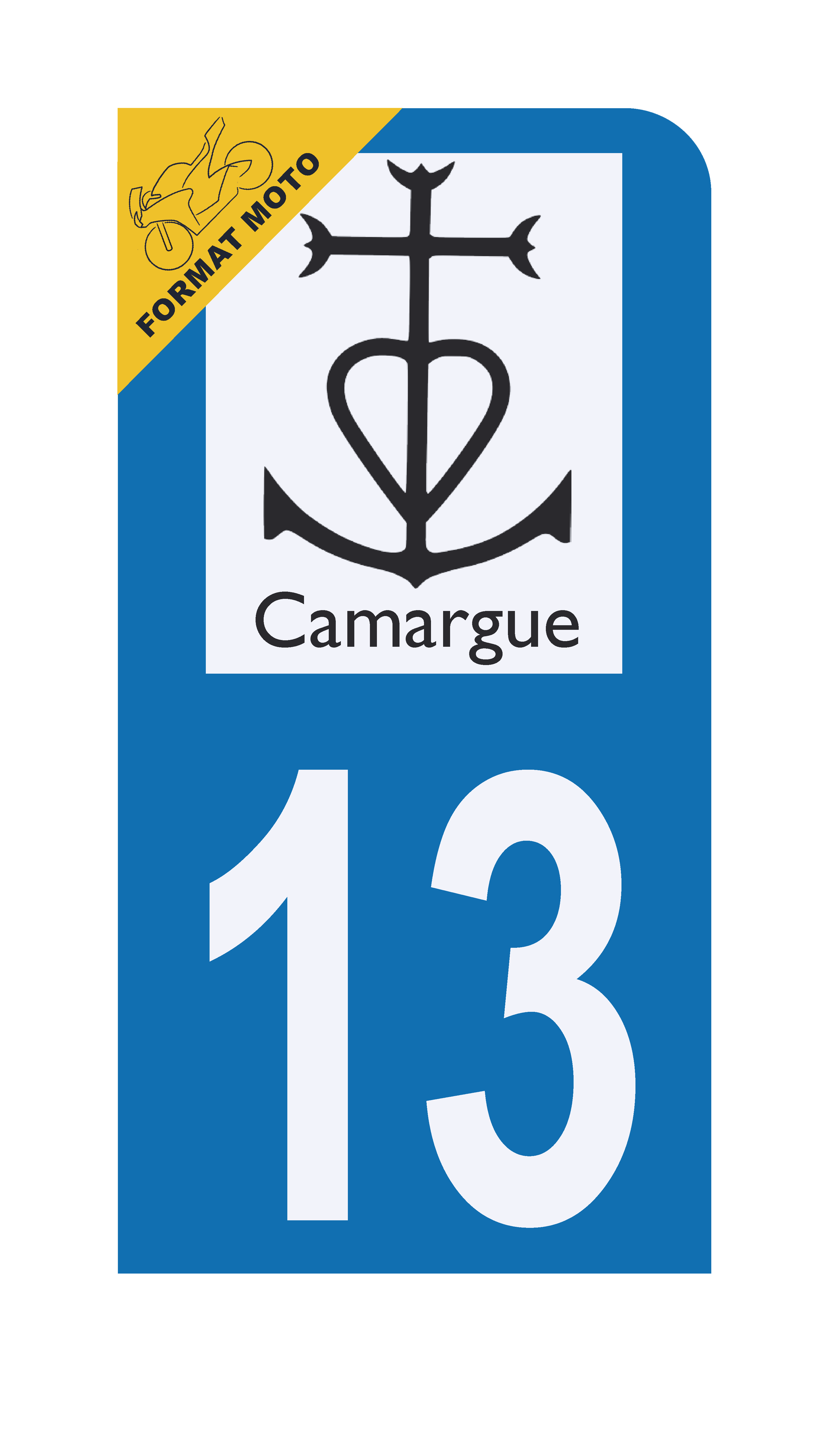 Autocollant Plaque D immatriculation Moto 13 Logo Camargue autocollant-plaque-d-immatriculation-moto-13-logo-camargue