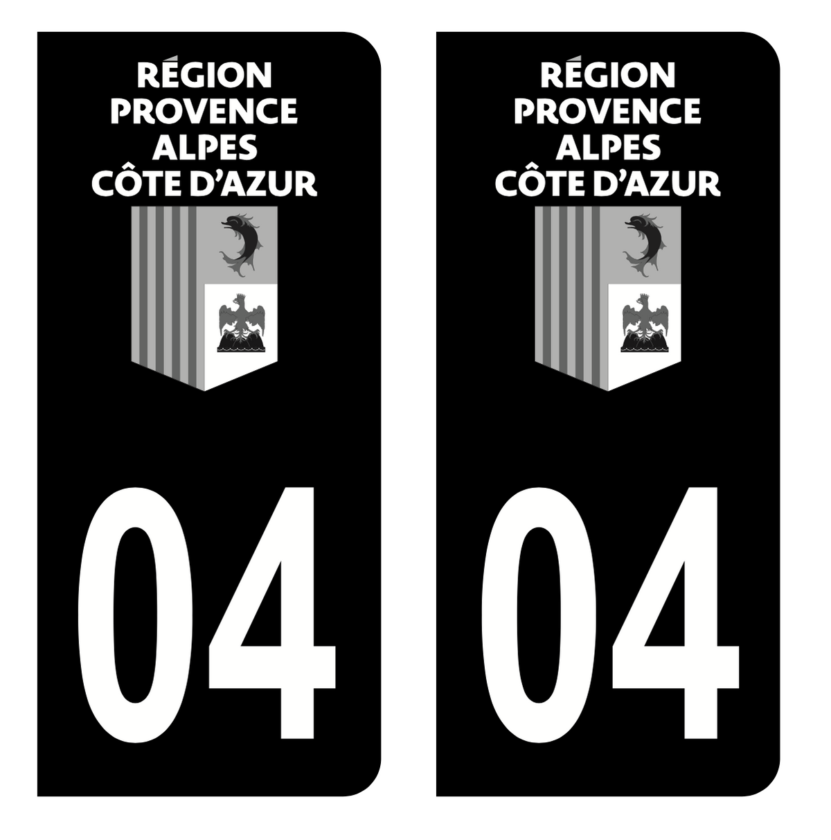 4 Autocollants Plaque Immatriculation 06 Alpes-Maritimes - Bleu, Format 4.5x9.8 Cm, Résistants Aux Intempéries