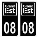 Autocollant Plaque d'immatriculation Voiture Département 08