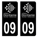 Autocollant Plaque d'immatriculation Voiture Département 09