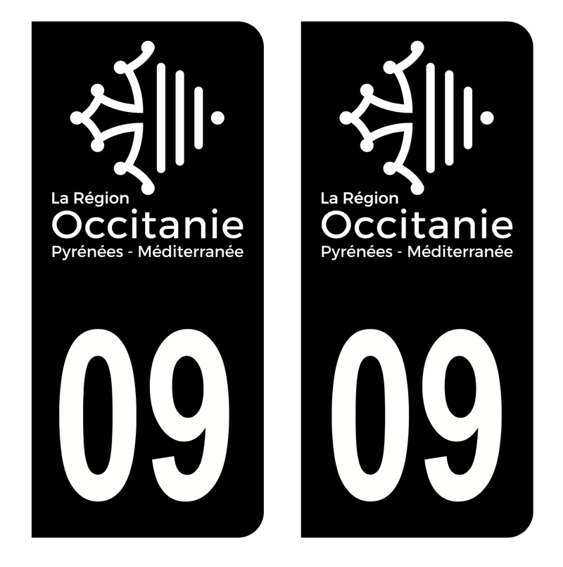 09 Foix Ariège Autocollant Plaque Immatriculation Blason Armoiries