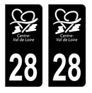 Autocollant Plaque d'immatriculation Voiture Département 28