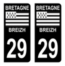 Autocollant Plaque d'immatriculation Voiture Département 29