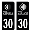 Autocollant Plaque d'immatriculation Voiture Département 30