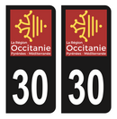 Autocollant Plaque d'immatriculation Voiture Département 30