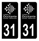 Autocollant Plaque d'immatriculation Voiture Département 31