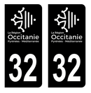 Autocollant Plaque d'immatriculation Voiture Département 32