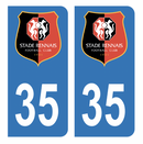 Autocollant Plaque d'immatriculation 35 Stade Rennais