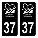 Autocollant Plaque d'immatriculation Voiture Département 37