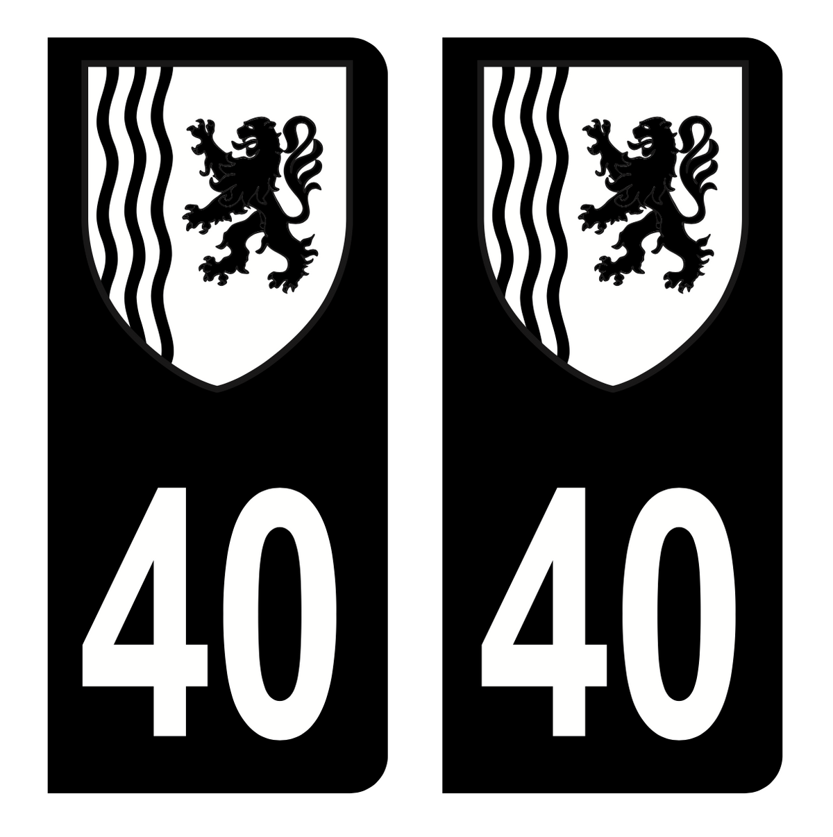 Autocollant Plaque Immatriculation Département 63 - 2 Pièces - Pour Voiture, Motos Et Supports Lisses