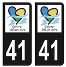 Autocollant Plaque d'immatriculation Voiture Département 41 Noir