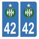Autocollant Plaque d'immatriculation 42 ASSE