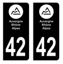 Autocollant Plaque d'immatriculation Voiture Département 42