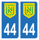 Autocollant Plaque d'immatriculation 44 Club FC Nantes