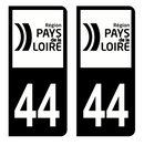 Autocollant Plaque d'immatriculation Voiture Département 44