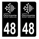 Autocollant Plaque d'immatriculation Voiture Département 48