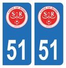 Autocollant Plaque d'immatriculation 51 Stade de Reims