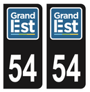 Autocollant Plaque d'immatriculation Voiture Département 54