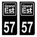 Autocollant Plaque d'immatriculation Voiture Département 57