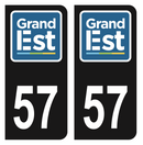 Autocollant Plaque d'immatriculation Voiture Département 57