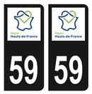 Autocollant Plaque d'immatriculation Voiture Département 59