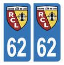 Autocollant Plaque d'immatriculation 62 RCL Lens