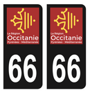 Autocollant Plaque d'immatriculation Voiture Département 66