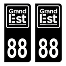 Autocollant Plaque d'immatriculation Voiture Département 88