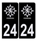 Autocollant Plaque d'immatriculation Voiture 24 Périgord