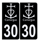 Autocollant Plaque d'immatriculation Voiture 30 Logo Camargue