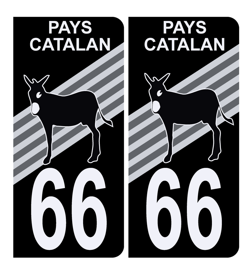 Autocollant Plaque d’immatriculation 66 Logo Blason Pays Catalan Logo Ane