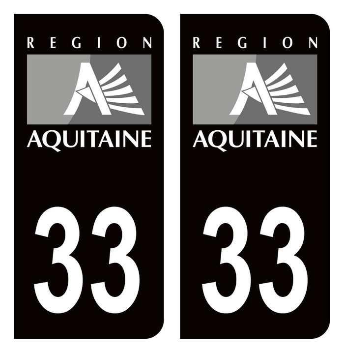 Pack De 2 Stickers Plaque Auto Département 93 (Seine-Saint-Denis) - Neuf Avec Garantie 3 Ans