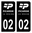 Autocollant Plaque d'immatriculation Voiture Ancienne Région 02