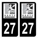 Autocollant Plaque d'immatriculation Voiture Ancienne Région 27