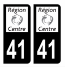 Autocollant Plaque d'immatriculation Voiture Ancienne Région 41
