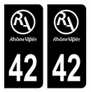 Autocollant Plaque d'immatriculation Voiture Ancienne Région 42