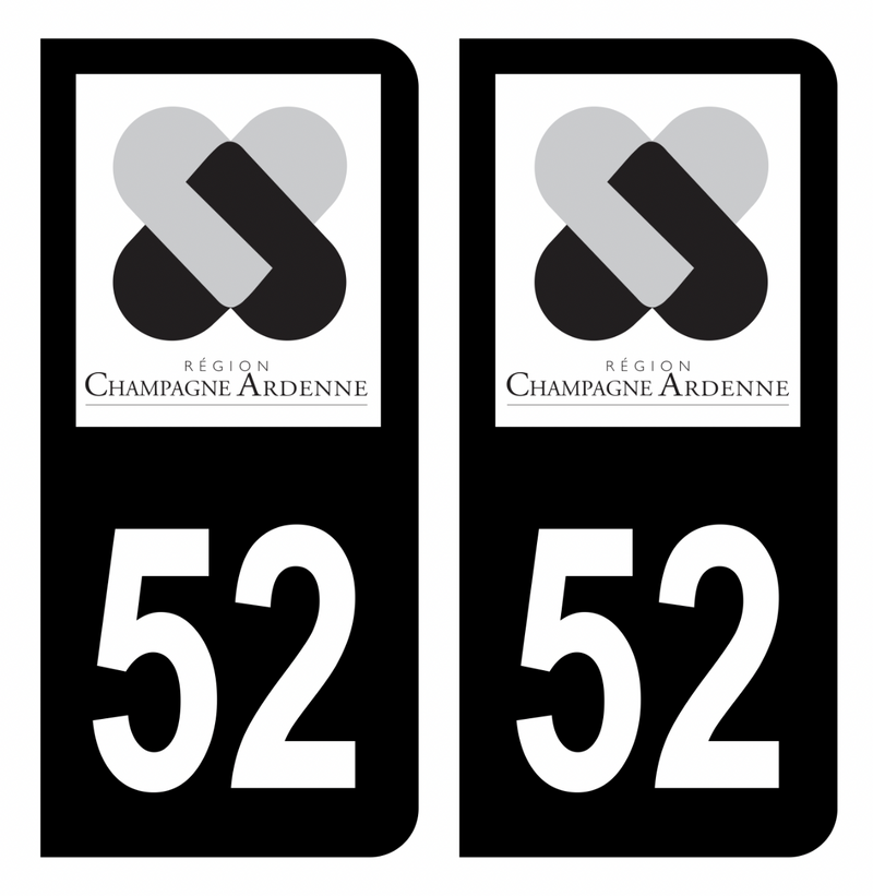 Stickers pour plaque d'immatriculation auto personnalisés, fond noir