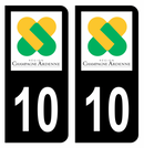 Autocollant Plaque d'immatriculation Voiture Ancienne Région 10