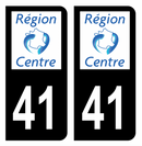 Autocollant Plaque d'immatriculation Voiture Ancienne Région 41