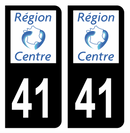 Autocollant Plaque d'immatriculation Voiture Ancienne Région 41 Noir