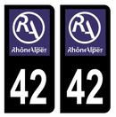 Autocollant Plaque d'immatriculation Voiture Ancienne Région 42