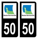 Autocollant Plaque d'immatriculation Voiture Ancienne Région 50