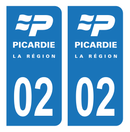 Autocollant Plaque d'immatriculation Voiture Ancienne Région 02