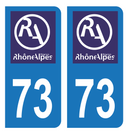 Autocollant Plaque d'immatriculation Voiture Ancienne Région 73