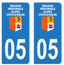 Autocollant Plaque d'immatriculation Voiture Département 05