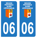Autocollant Plaque d'immatriculation Voiture Département 06
