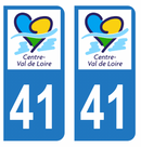 Autocollant Plaque d'immatriculation Voiture Département 41