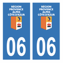 Autocollant Plaque d'immatriculation Voiture Département 06