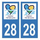 Autocollant Plaque d'immatriculation Voiture Département 28