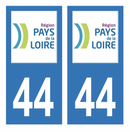Autocollant Plaque d'immatriculation Voiture Département 44